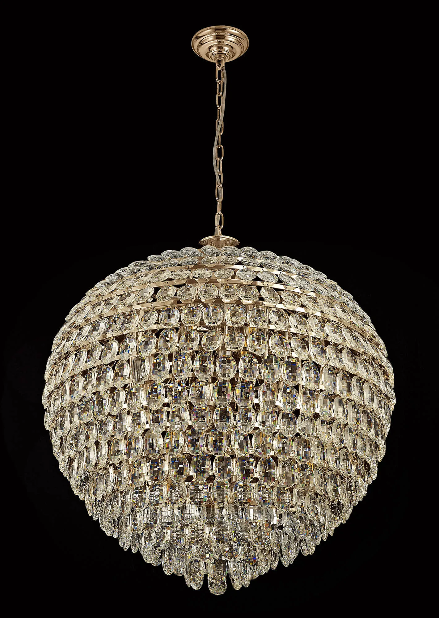 Coniston Pendant 16 Light (46kg) French Gold IL32811  Diyas Coniston French Gold